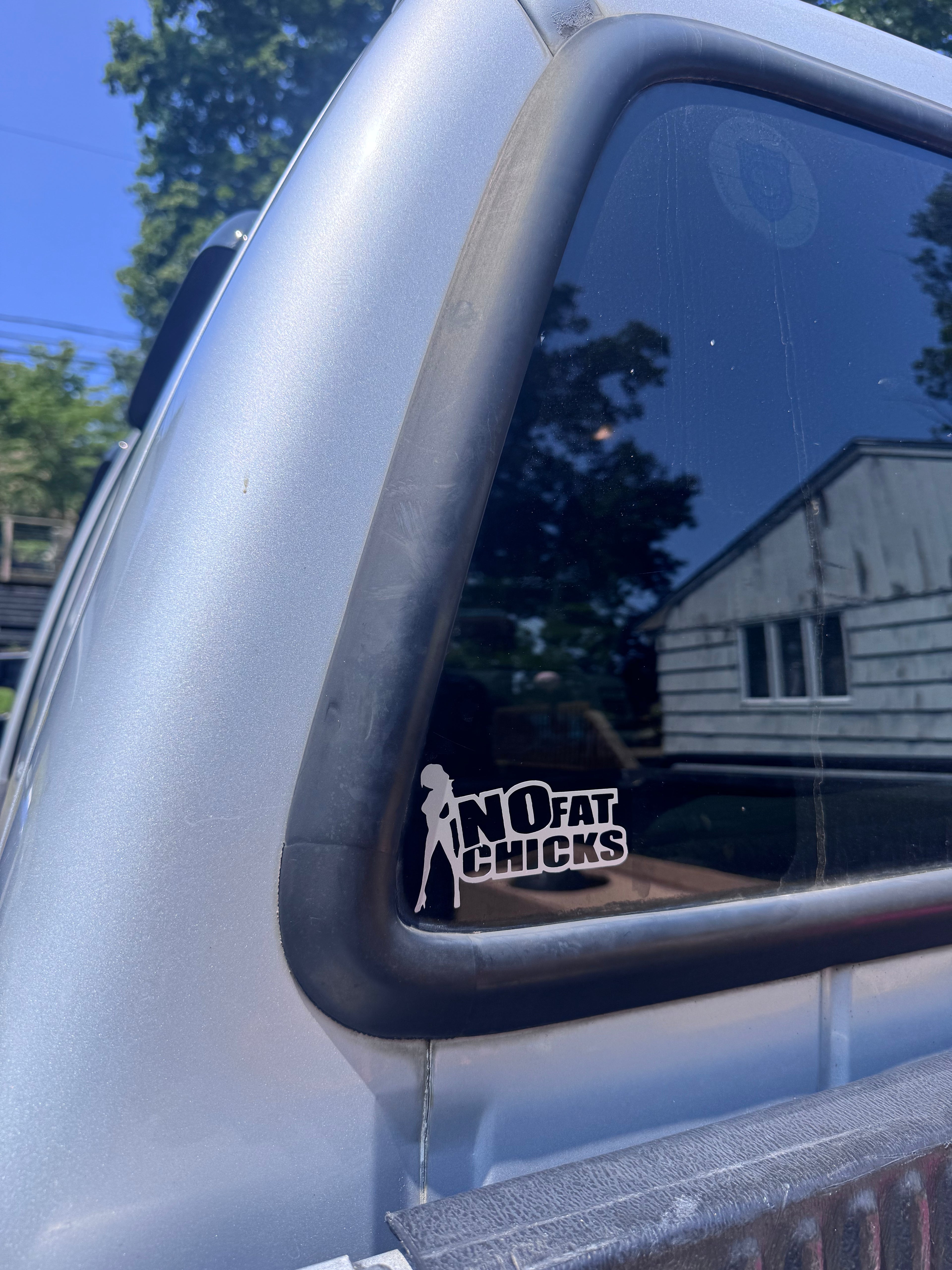 No Fat Chicks vehicle decal