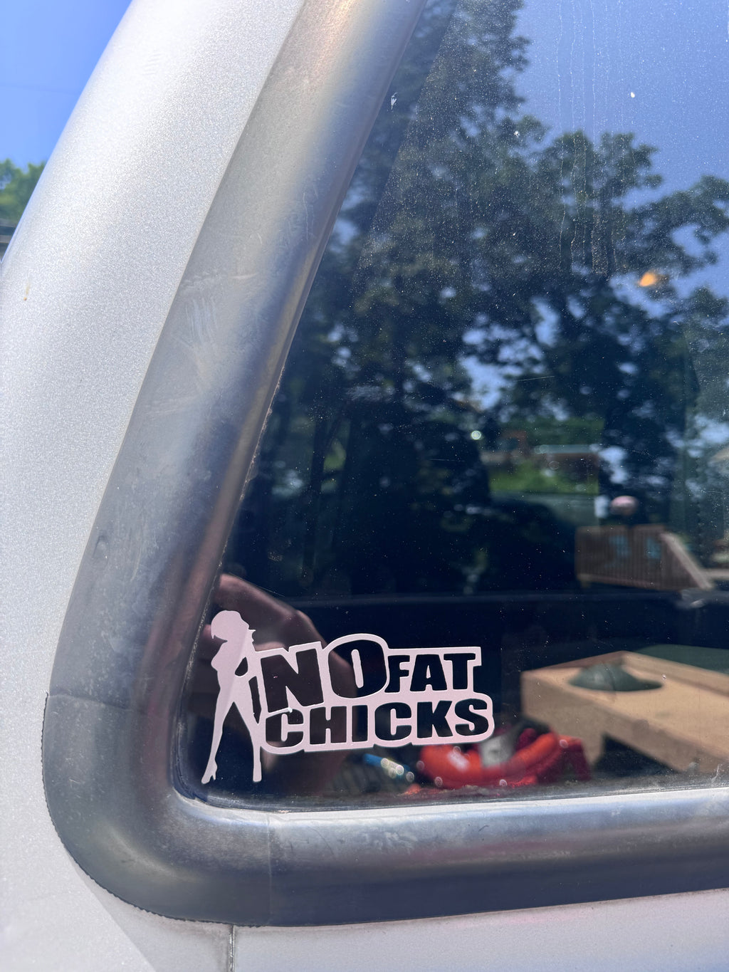 No Fat Chicks vehicle decal