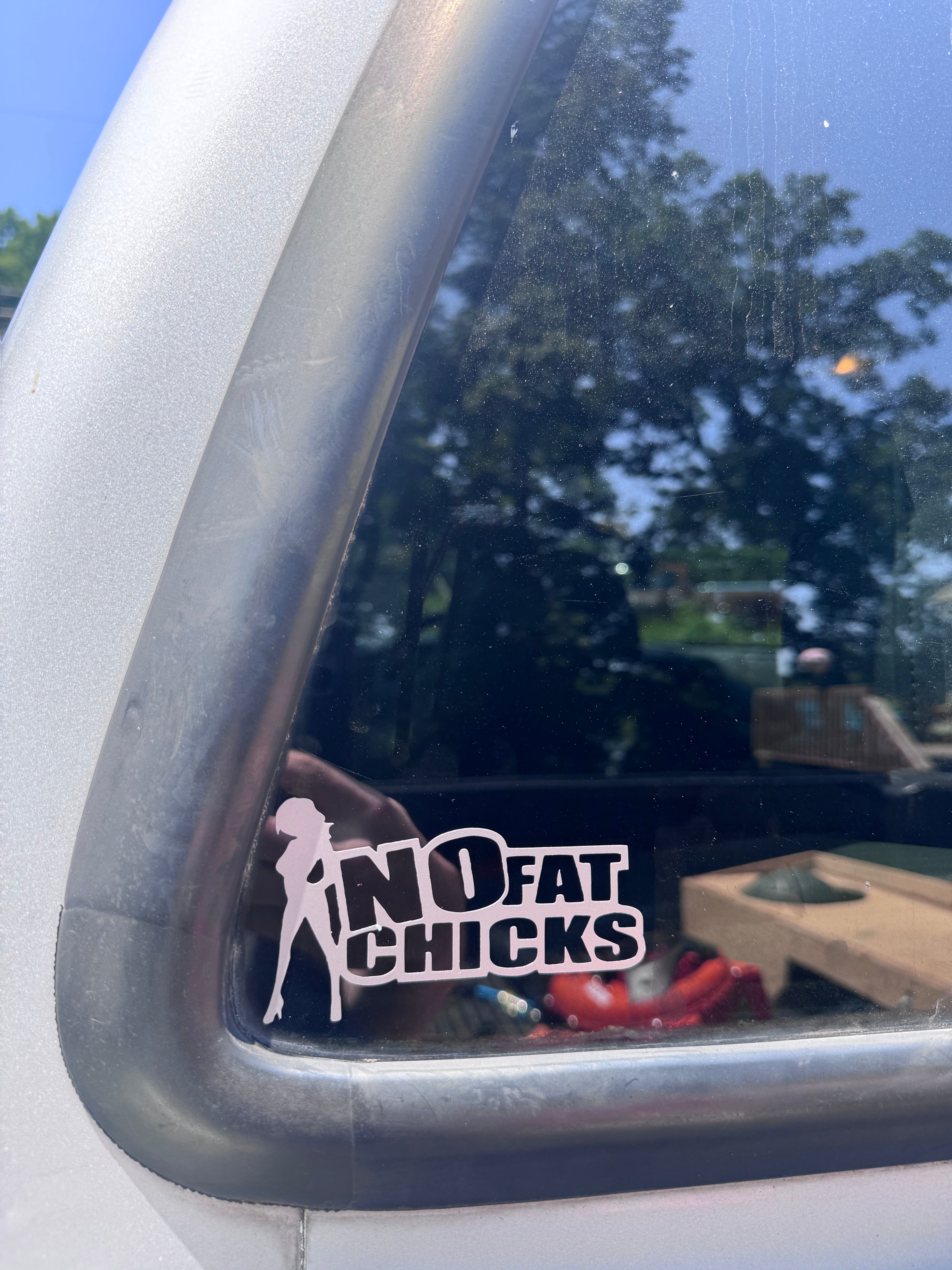 No Fat Chicks vehicle decal
