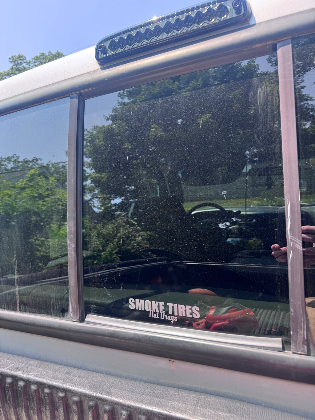 Smoke tires not drugs decal